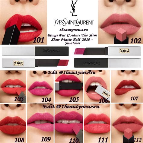 ysl 103 104|Rouge Pur Couture The Slim Sheer Matte .